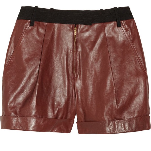 ALC Justina Leather Shorts Sz 2 - Picture 1 of 4
